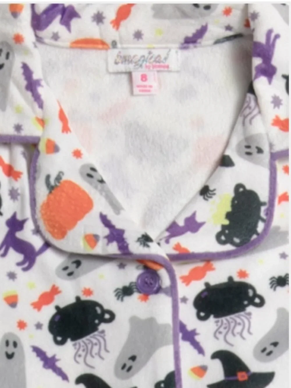 NWT Btween BMAGICAL Girls 2pc Halloween Icon Velour Pajama Set